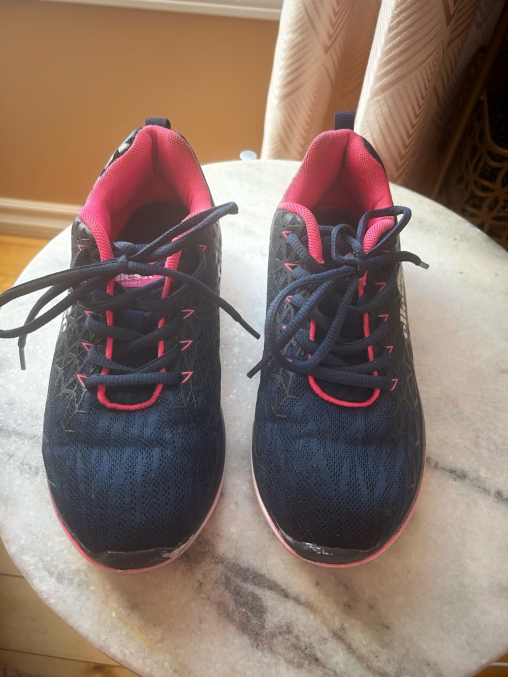 Ellesse Navy and Pink Women's Athletic Sneakers